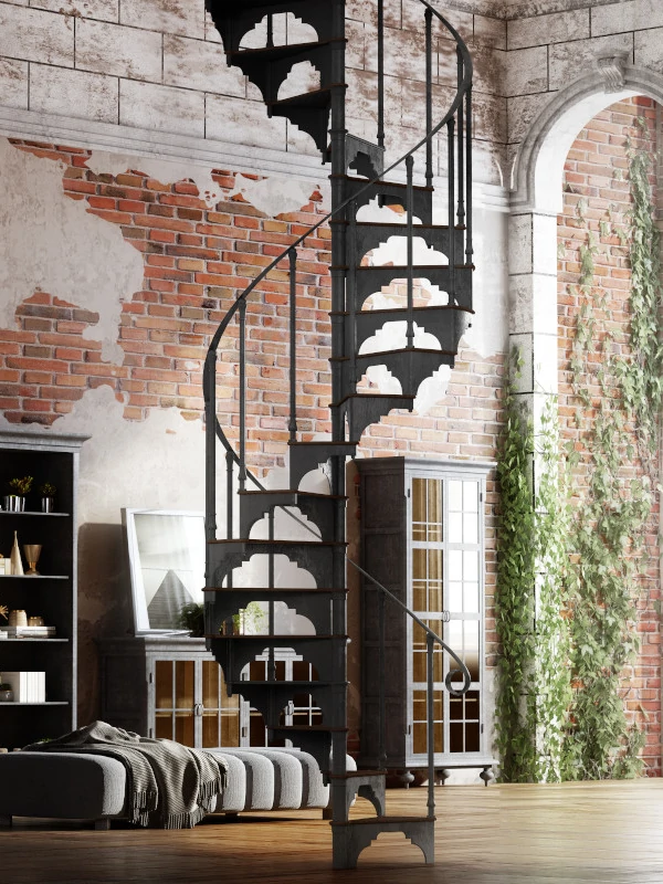 Schody spiralne do małych pomieszczeń