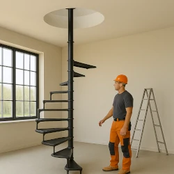 schody kręcone z montażem