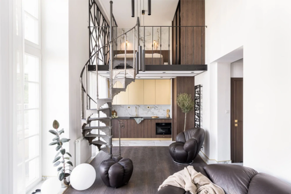 Schody zeliwne w nowoczesnych wnętrzach