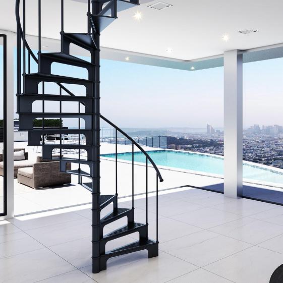 Schody żeliwne w nowoczesnych wnętrzach