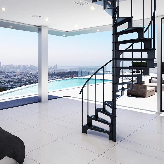 Schody zeliwne w nowoczesnych wnętrzach