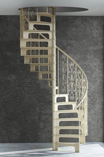 Lewoskrętne schody żeliwne 156 cm